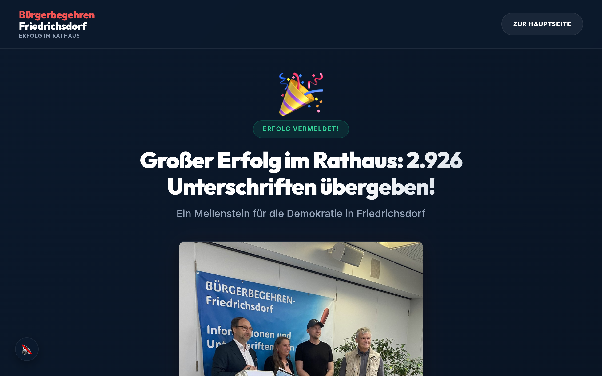 Bürgerbegehren Friedrichsdorf Live-Ansicht